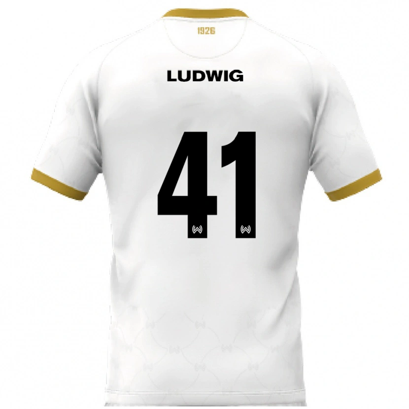 Danxen Herren Finn Ludwig #41 Weiß Gold Auswärtstrikot Trikot 2025/26 T-Shirt Schweiz