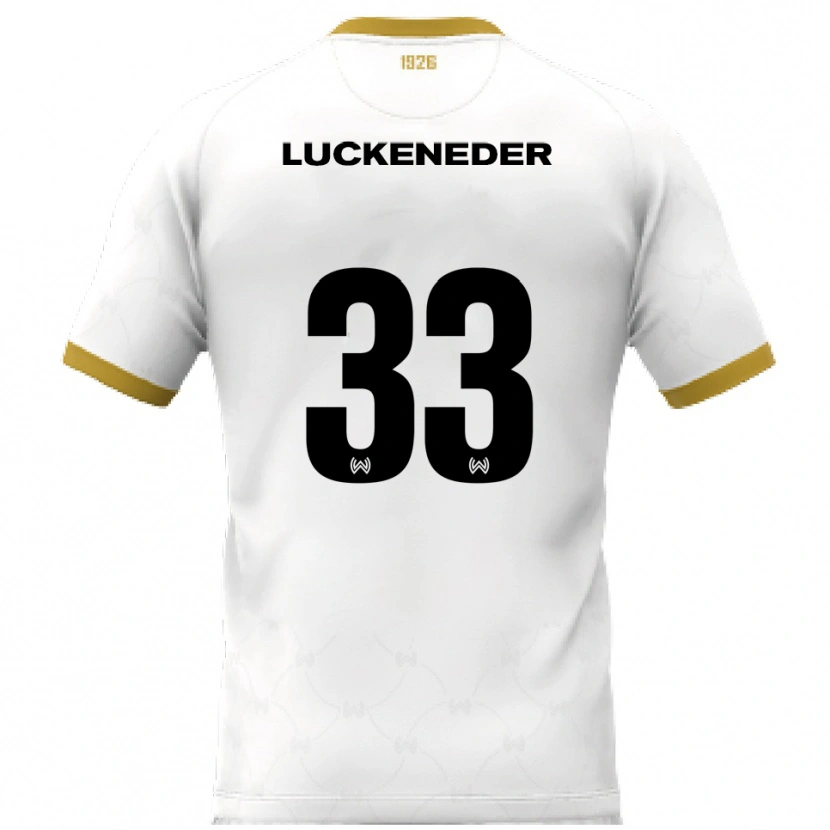 Danxen Herren Felix Luckeneder #33 Weiß Gold Auswärtstrikot Trikot 2025/26 T-Shirt Schweiz