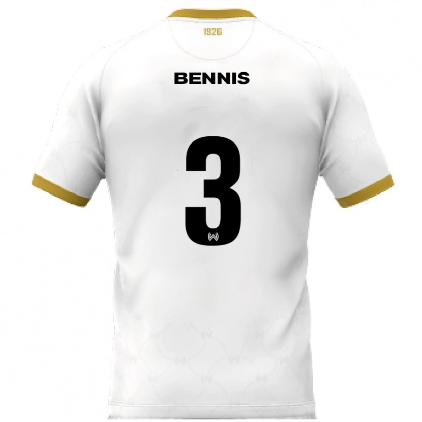 Danxen Herren Amir Bennis #3 Weiß Gold Auswärtstrikot Trikot 2025/26 T-Shirt Schweiz