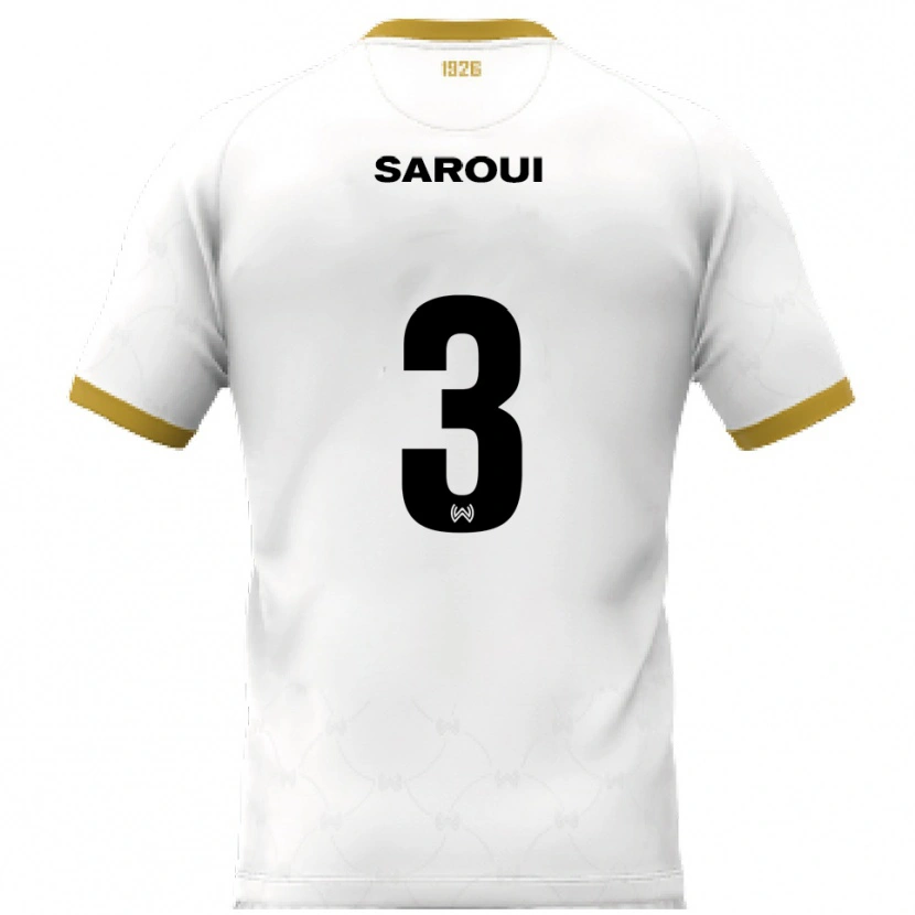 Danxen Herren Amin Saroui #3 Weiß Gold Auswärtstrikot Trikot 2025/26 T-Shirt Schweiz