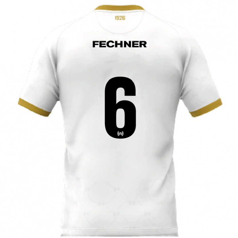 Danxen Herren Gino Fechner #6 Weiß Gold Auswärtstrikot Trikot 2025/26 T-Shirt Schweiz