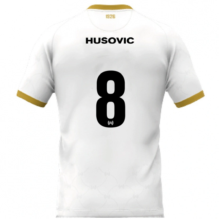 Danxen Herren Amin Husovic #8 Weiß Gold Auswärtstrikot Trikot 2025/26 T-Shirt Schweiz