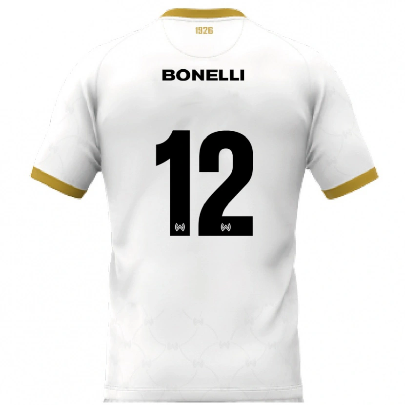 Danxen Herren Leonardo Bonelli #12 Weiß Gold Auswärtstrikot Trikot 2025/26 T-Shirt Schweiz