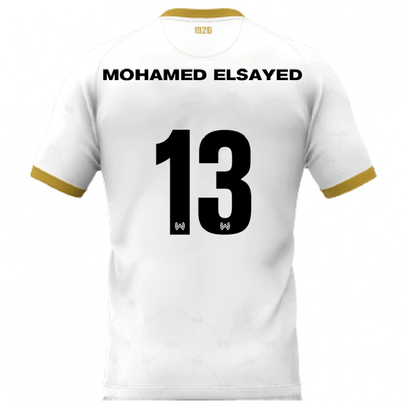 Danxen Herren Samir Mohamed Elsayed #13 Weiß Gold Auswärtstrikot Trikot 2025/26 T-Shirt Schweiz