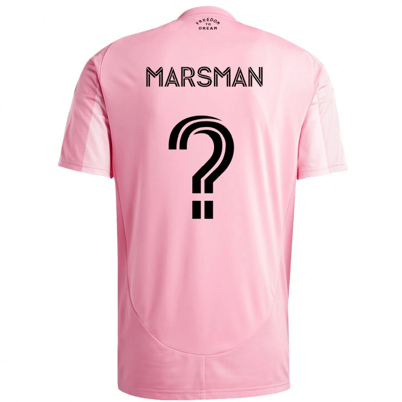 Danxen Kinder Nick Marsman #0 Rosa Schwarz Heimtrikot Trikot 2025/26 T-Shirt Schweiz
