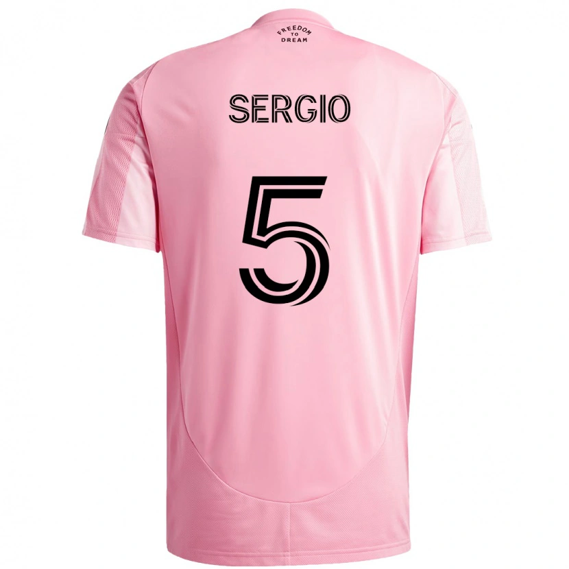 Danxen Kinder Sergio Busquets #5 Schwarz Rosa Heimtrikot Trikot 2025/26 T-Shirt Schweiz