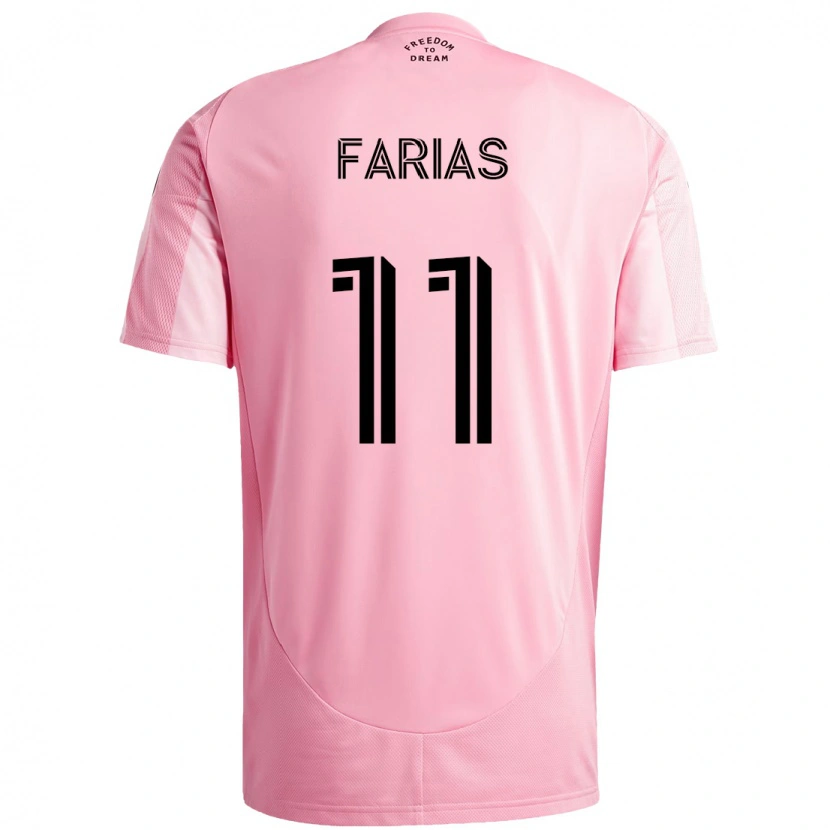Danxen Kinder Facundo Farías #11 Schwarz Rosa Heimtrikot Trikot 2025/26 T-Shirt Schweiz