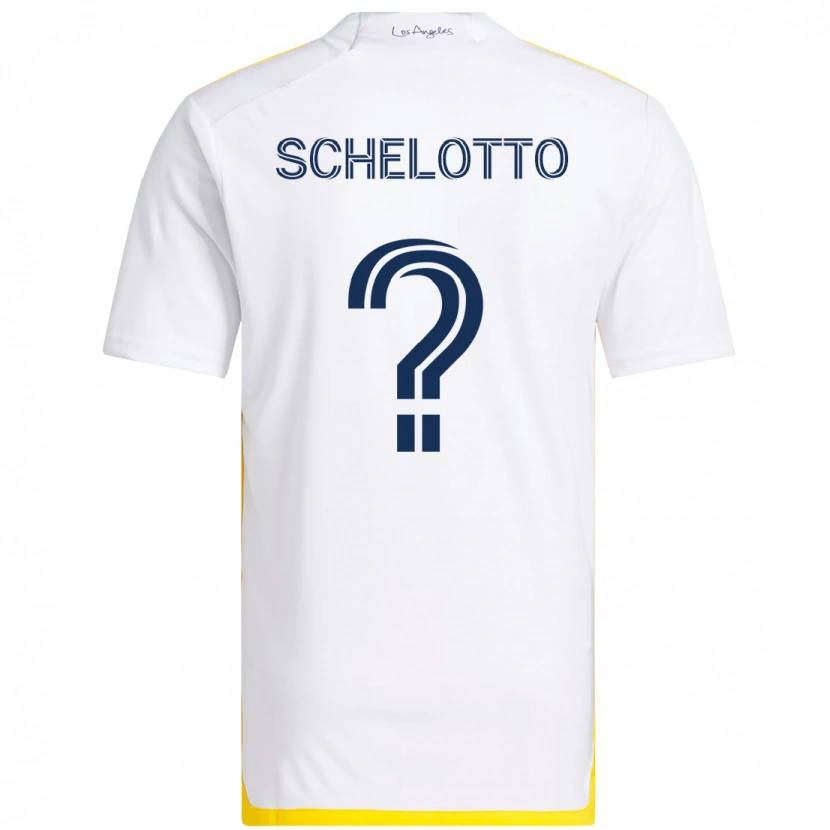 Danxen Kinder Nicolas Barros Schelotto #0 Weiß Gelb Heimtrikot Trikot 2025/26 T-Shirt Schweiz