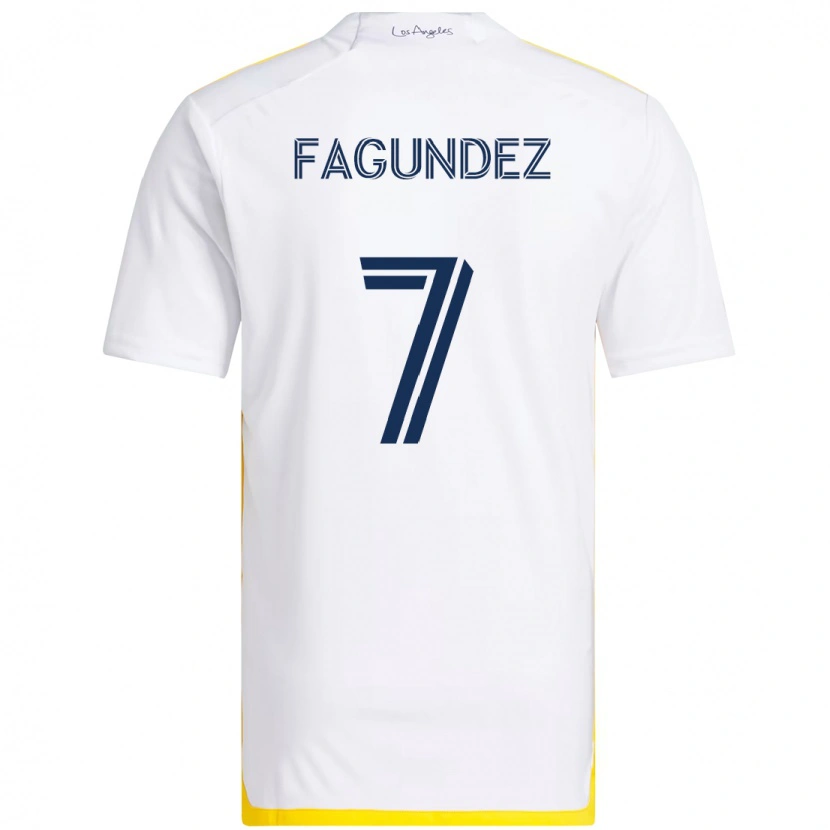 Danxen Kinder Diego Fagúndez #7 Weiß Gelb Heimtrikot Trikot 2025/26 T-Shirt Schweiz