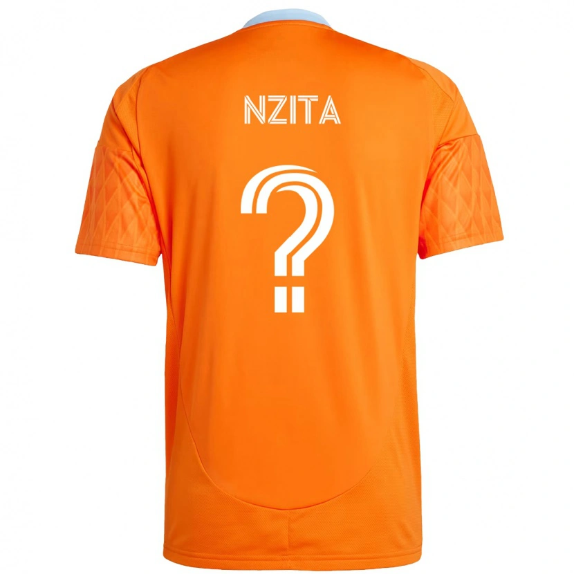 Danxen Kinder Sebastiao Nzita #0 Orange Weiß Heimtrikot Trikot 2025/26 T-Shirt Schweiz