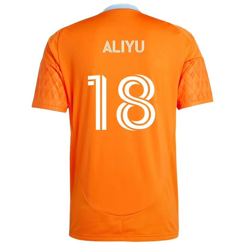 Danxen Kinder Ibrahim Aliyu #18 Lila Orange Heimtrikot Trikot 2025/26 T-Shirt Schweiz