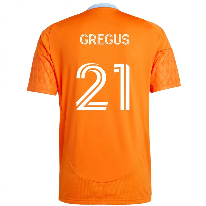 Danxen Kinder Ján Gregus #21 Lila Orange Heimtrikot Trikot 2025/26 T-Shirt Schweiz