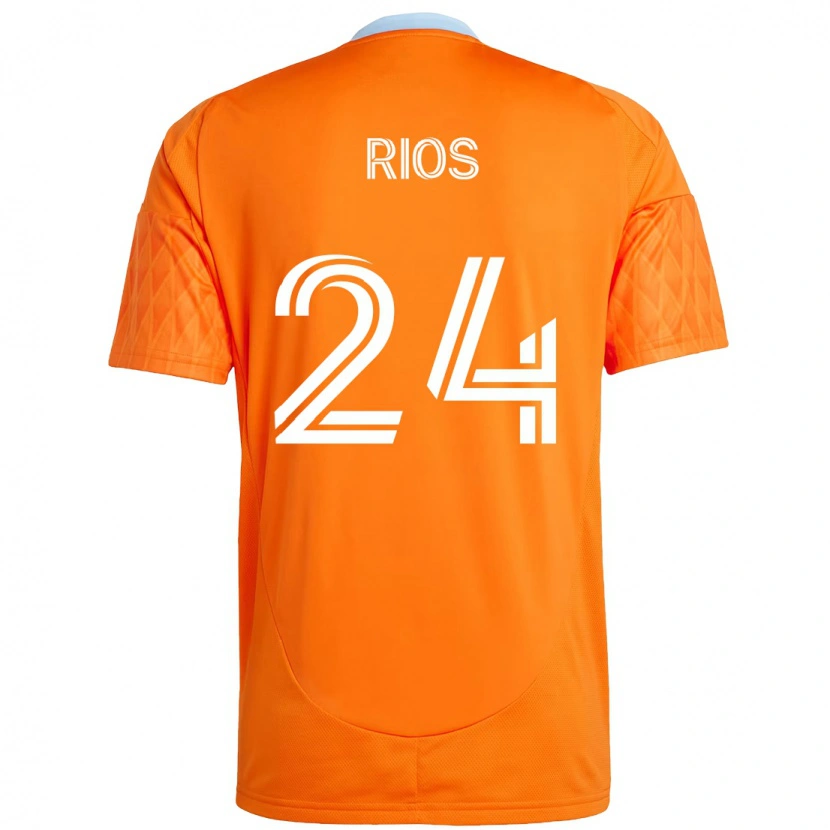 Danxen Kinder Paolo Ríos #24 Lila Orange Heimtrikot Trikot 2025/26 T-Shirt Schweiz