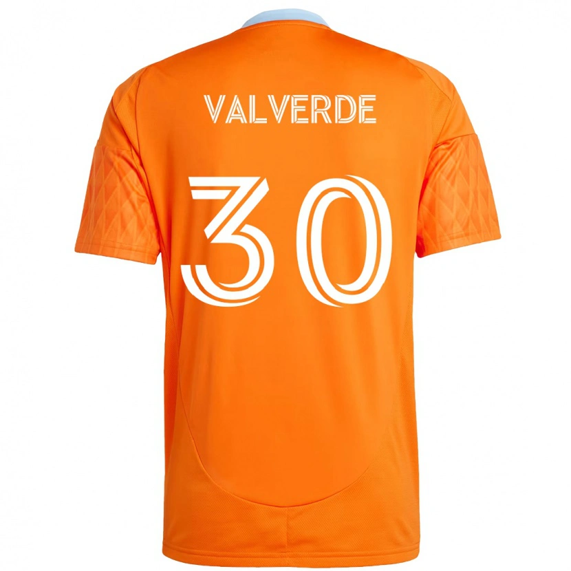 Danxen Kinder Jefferson Valverde #30 Lila Orange Heimtrikot Trikot 2025/26 T-Shirt Schweiz