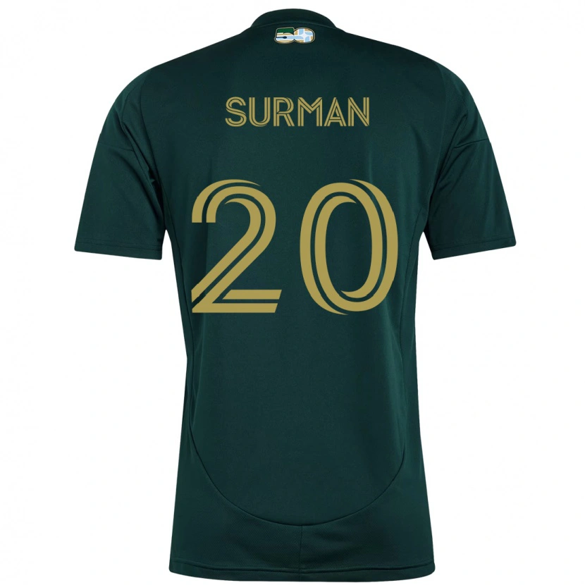 Danxen Kinder Finn Surman #20 Beige Grün Heimtrikot Trikot 2025/26 T-Shirt Schweiz