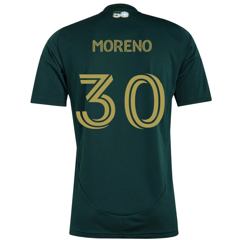 Danxen Kinder Santiago Moreno #30 Beige Grün Heimtrikot Trikot 2025/26 T-Shirt Schweiz