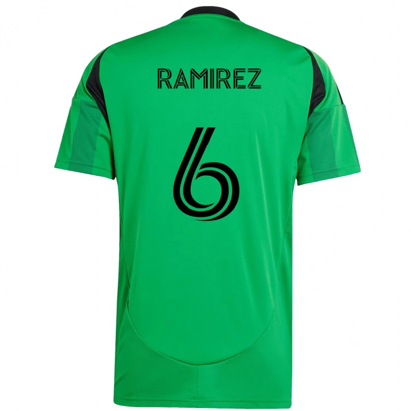 Danxen Kinder Alonso Ramírez #6 Weiß Grün Heimtrikot Trikot 2025/26 T-Shirt Schweiz