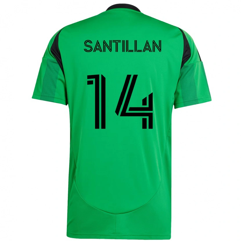 Danxen Kinder Jonathan Santillan #14 Weiß Grün Heimtrikot Trikot 2025/26 T-Shirt Schweiz