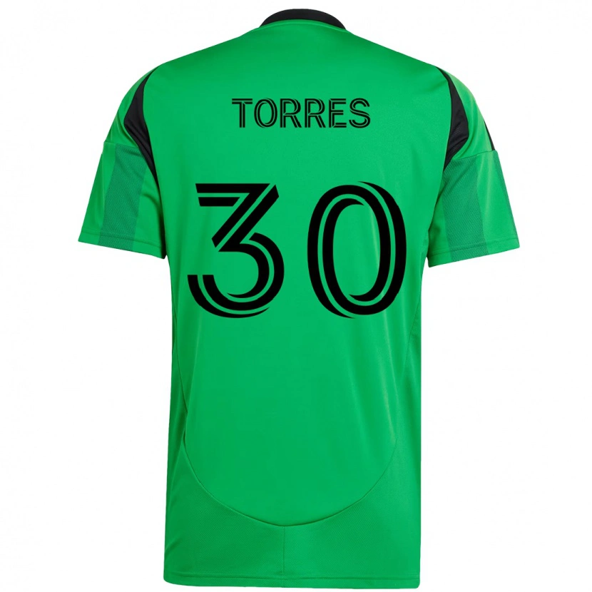 Danxen Kinder Ervin Torres #30 Weiß Grün Heimtrikot Trikot 2025/26 T-Shirt Schweiz