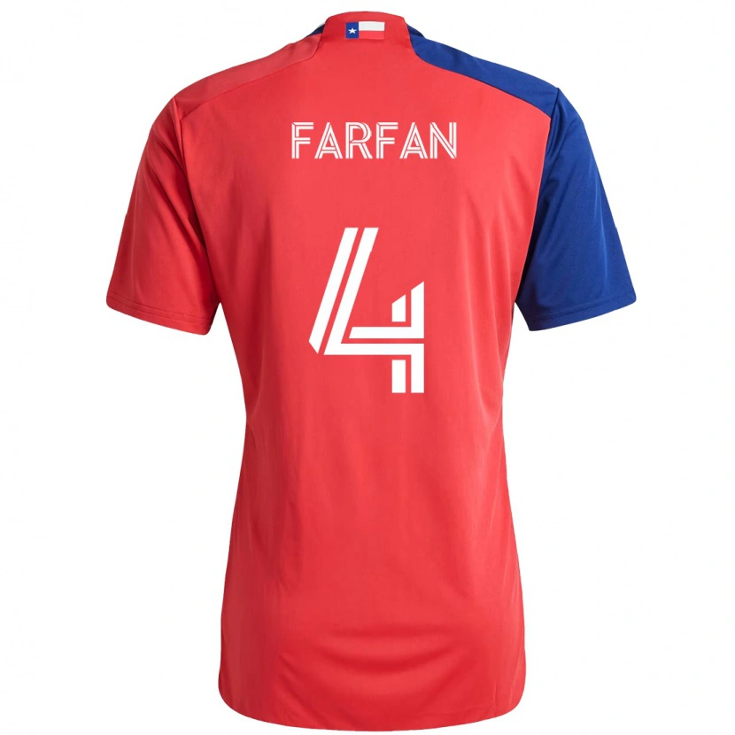 Danxen Kinder Marco Farfán #4 Hellblau Rot Heimtrikot Trikot 2025/26 T-Shirt Schweiz