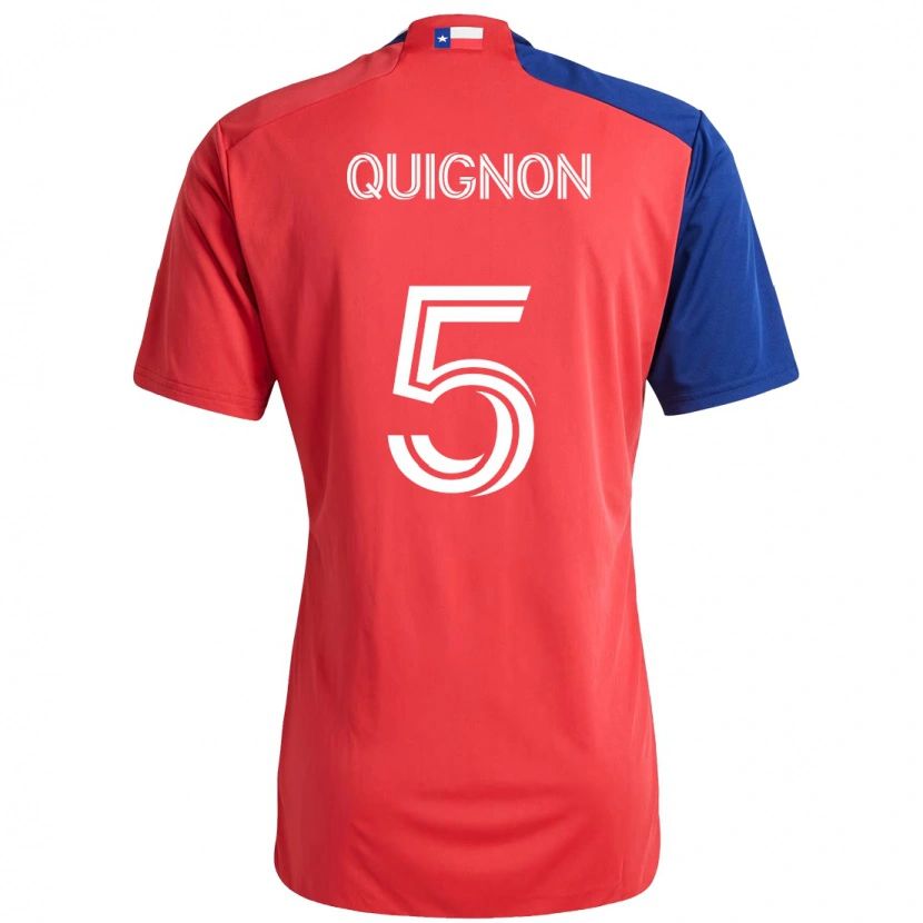 Danxen Kinder Facundo Quignón #5 Hellblau Rot Heimtrikot Trikot 2025/26 T-Shirt Schweiz