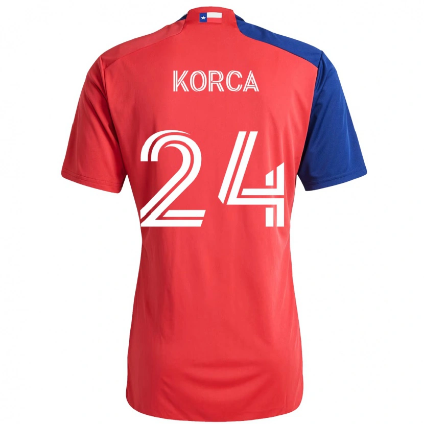 Danxen Kinder Amet Korca #24 Hellblau Rot Heimtrikot Trikot 2025/26 T-Shirt Schweiz
