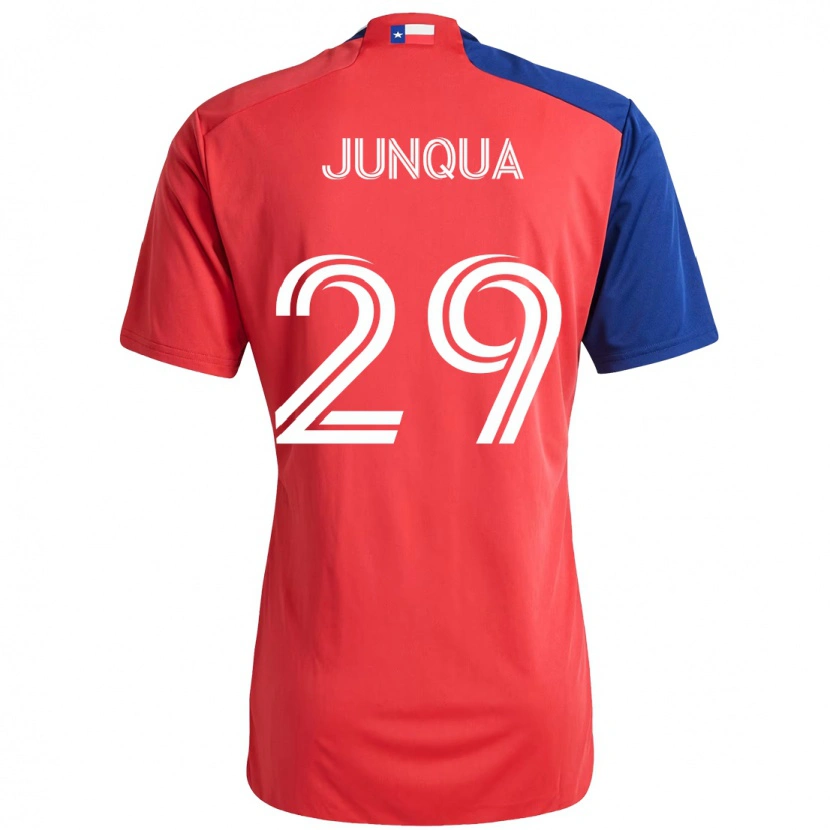 Danxen Kinder Sam Junqua #29 Hellblau Rot Heimtrikot Trikot 2025/26 T-Shirt Schweiz