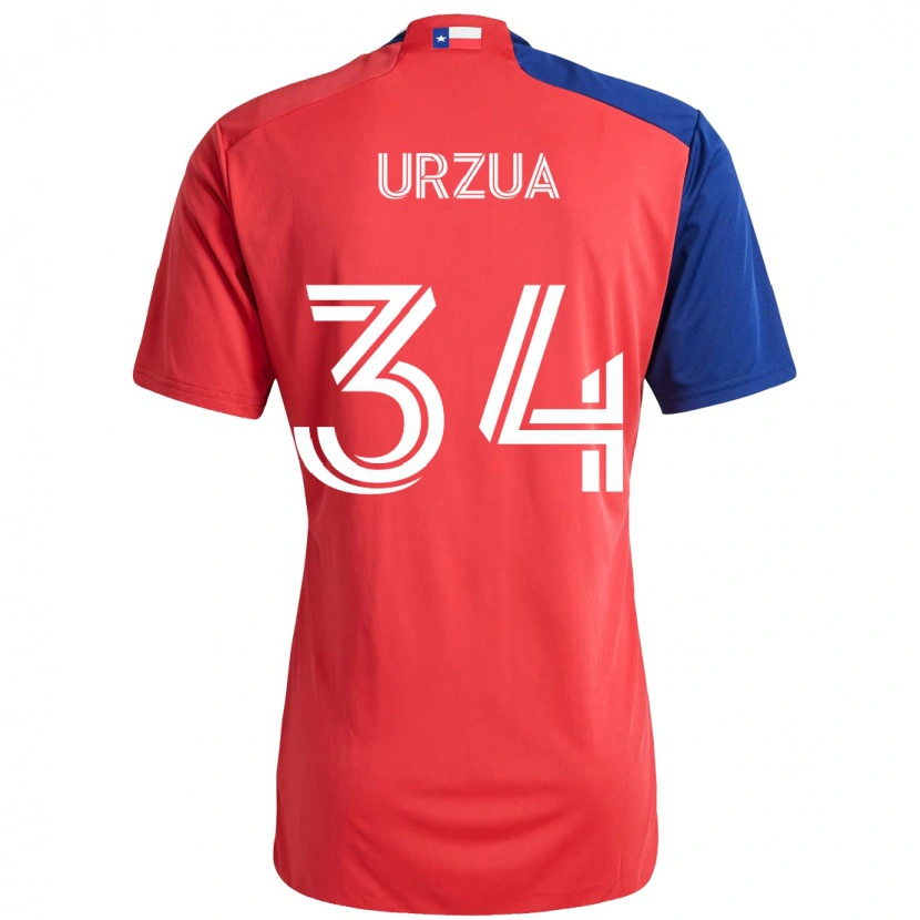 Danxen Kinder Alejandro Urzua #34 Hellblau Rot Heimtrikot Trikot 2025/26 T-Shirt Schweiz