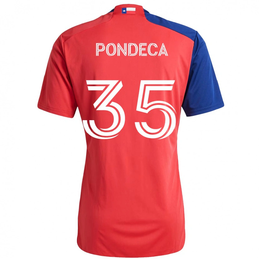 Danxen Kinder Tomas Pondeca #35 Hellblau Rot Heimtrikot Trikot 2025/26 T-Shirt Schweiz
