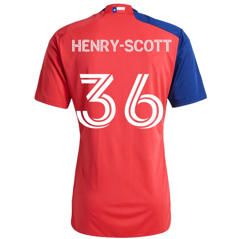Danxen Kinder Malik Henry-Scott #36 Hellblau Rot Heimtrikot Trikot 2025/26 T-Shirt Schweiz