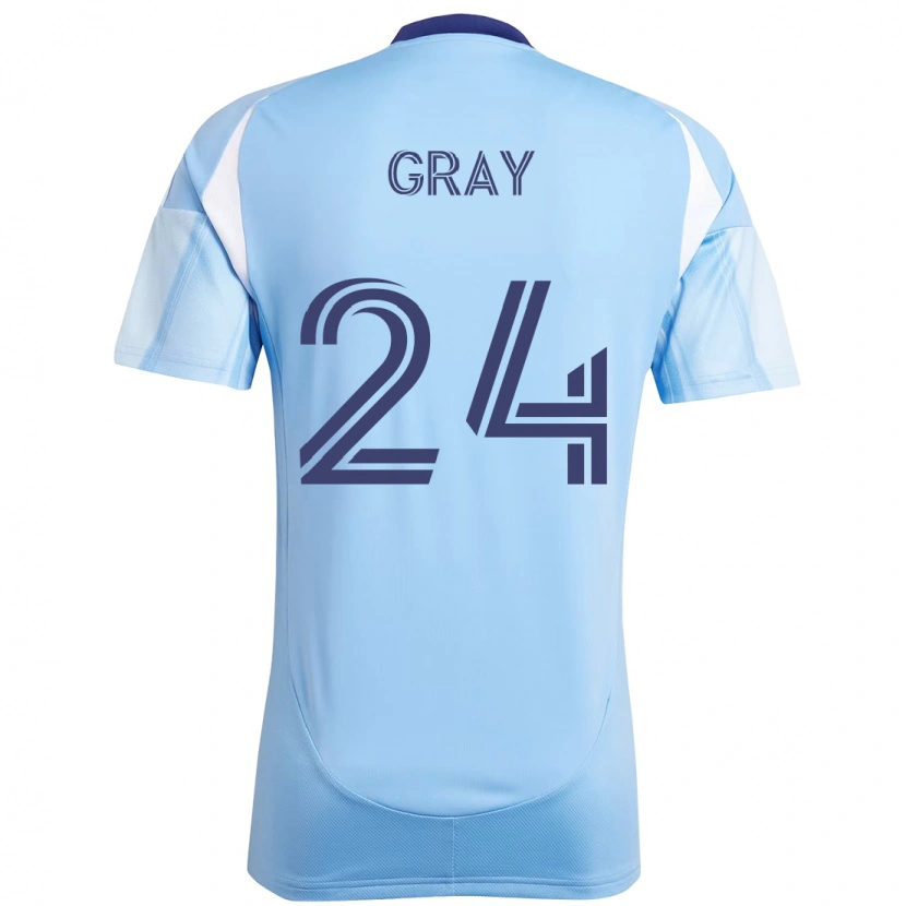 Danxen Kinder Tayvon Gray #24 Schwarz Blau Orange Heimtrikot Trikot 2025/26 T-Shirt Schweiz