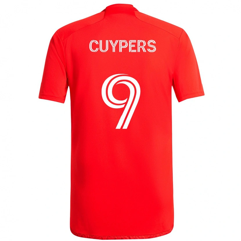 Danxen Kinder Hugo Cuypers #9 Rot Weiß Heimtrikot Trikot 2025/26 T-Shirt Schweiz