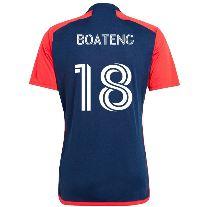 Danxen Kinder Emmanuel Boateng #18 Blau Rot Heimtrikot Trikot 2025/26 T-Shirt Schweiz
