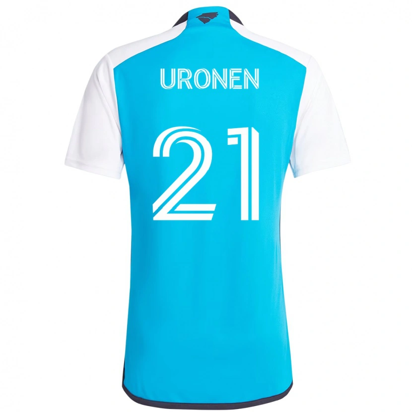 Danxen Kinder Jere Uronen #21 Himmelblau Weiß Heimtrikot Trikot 2025/26 T-Shirt Schweiz