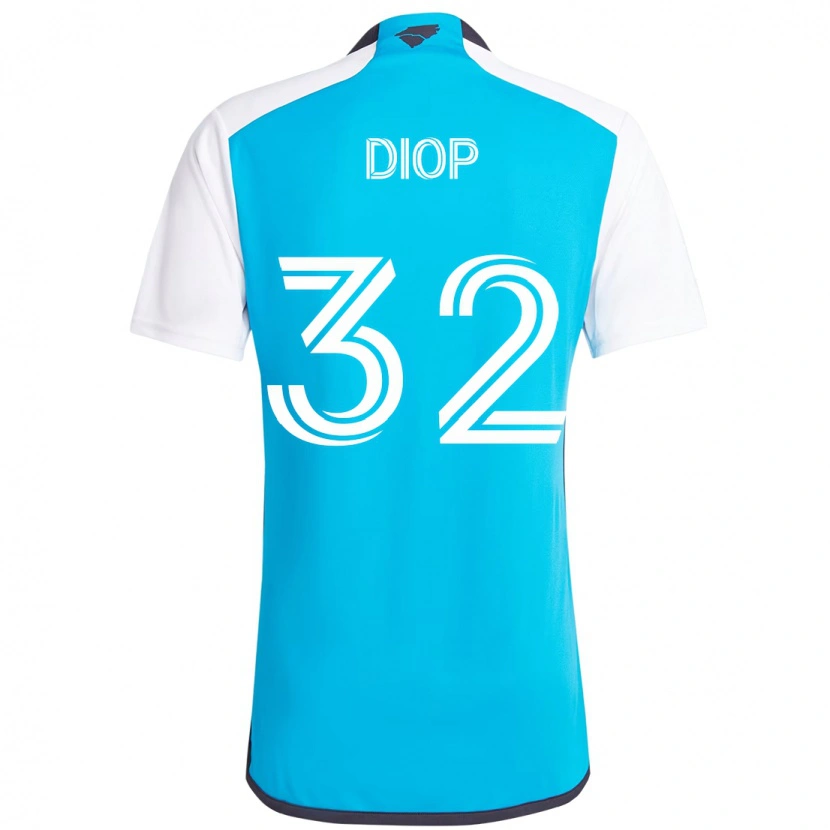 Danxen Kinder Hamady Diop #32 Himmelblau Weiß Heimtrikot Trikot 2025/26 T-Shirt Schweiz