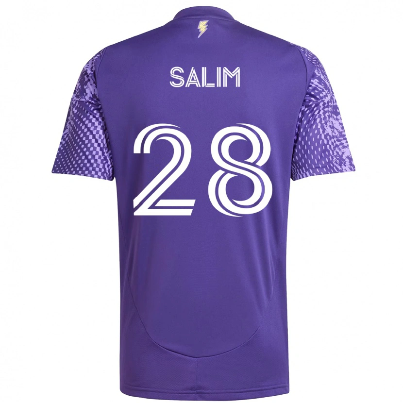 Danxen Kinder Abdi Salim #28 Weiß Lila Heimtrikot Trikot 2025/26 T-Shirt Schweiz