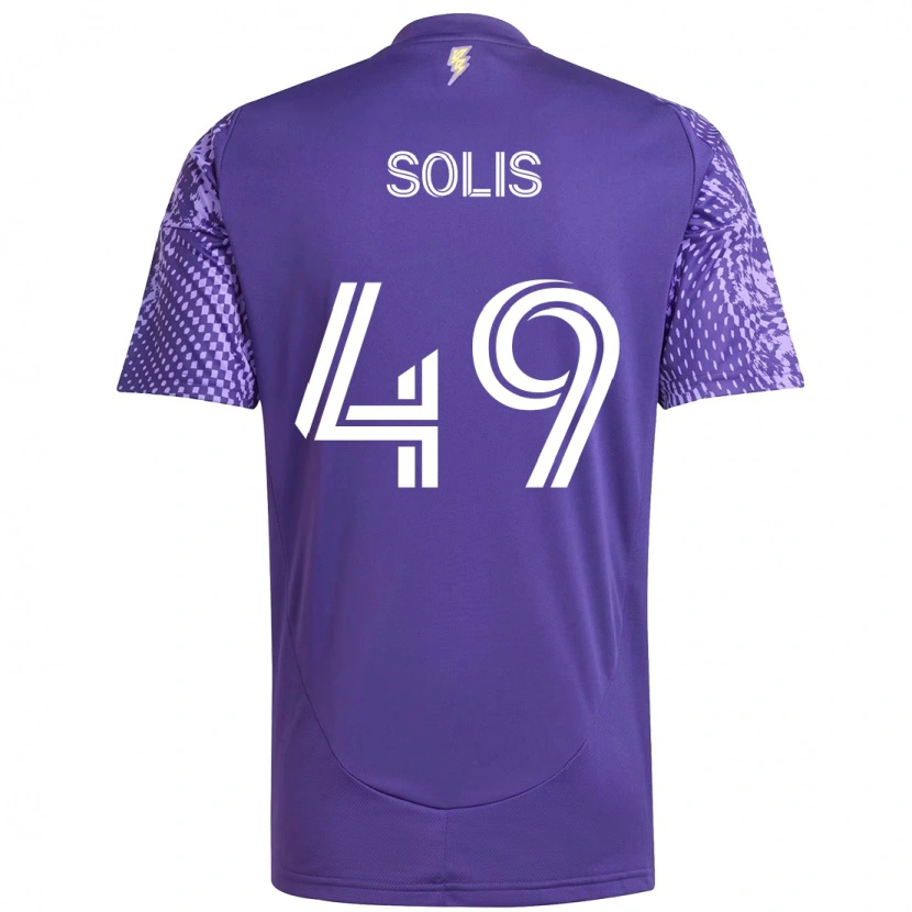 Danxen Kinder Jhon Solís #49 Weiß Lila Heimtrikot Trikot 2025/26 T-Shirt Schweiz