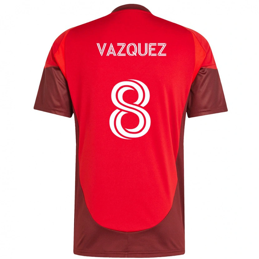 Danxen Kinder Víctor Vázquez #8 Weiß Rot Heimtrikot Trikot 2025/26 T-Shirt Schweiz