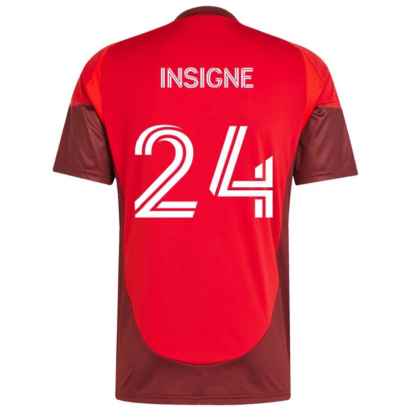 Danxen Kinder Lorenzo Insigne #24 Weiß Rot Heimtrikot Trikot 2025/26 T-Shirt Schweiz