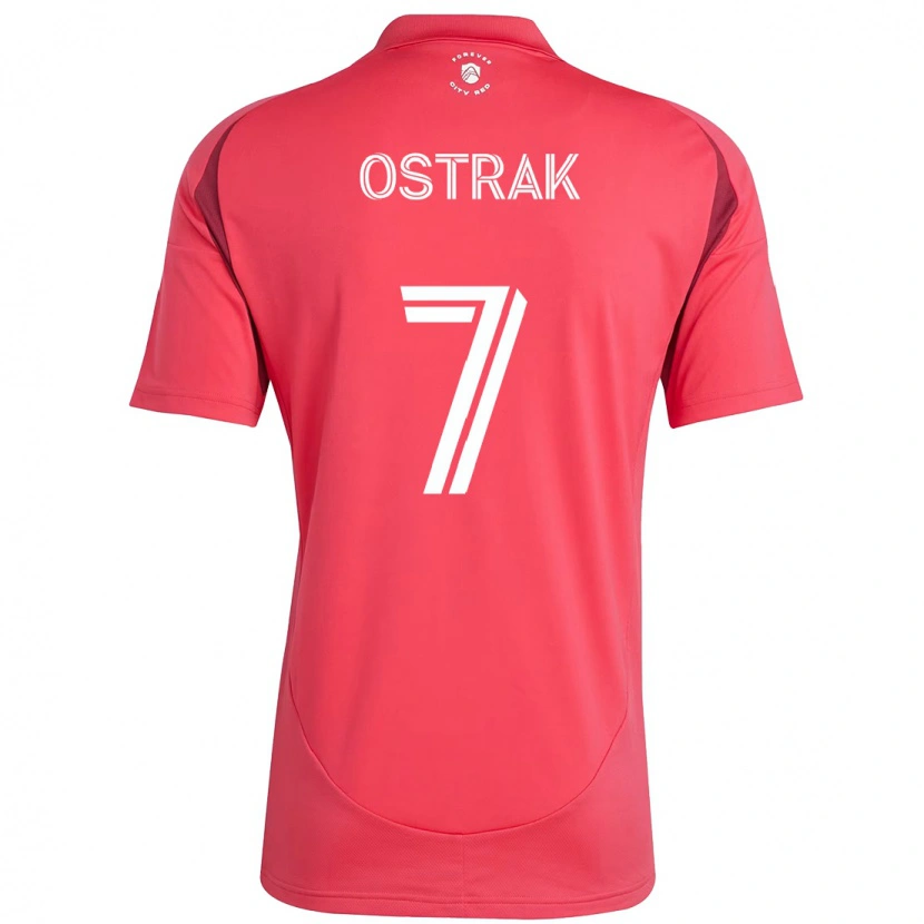 Danxen Kinder Tomas Ostrak #7 Weiß Magenta Heimtrikot Trikot 2025/26 T-Shirt Schweiz
