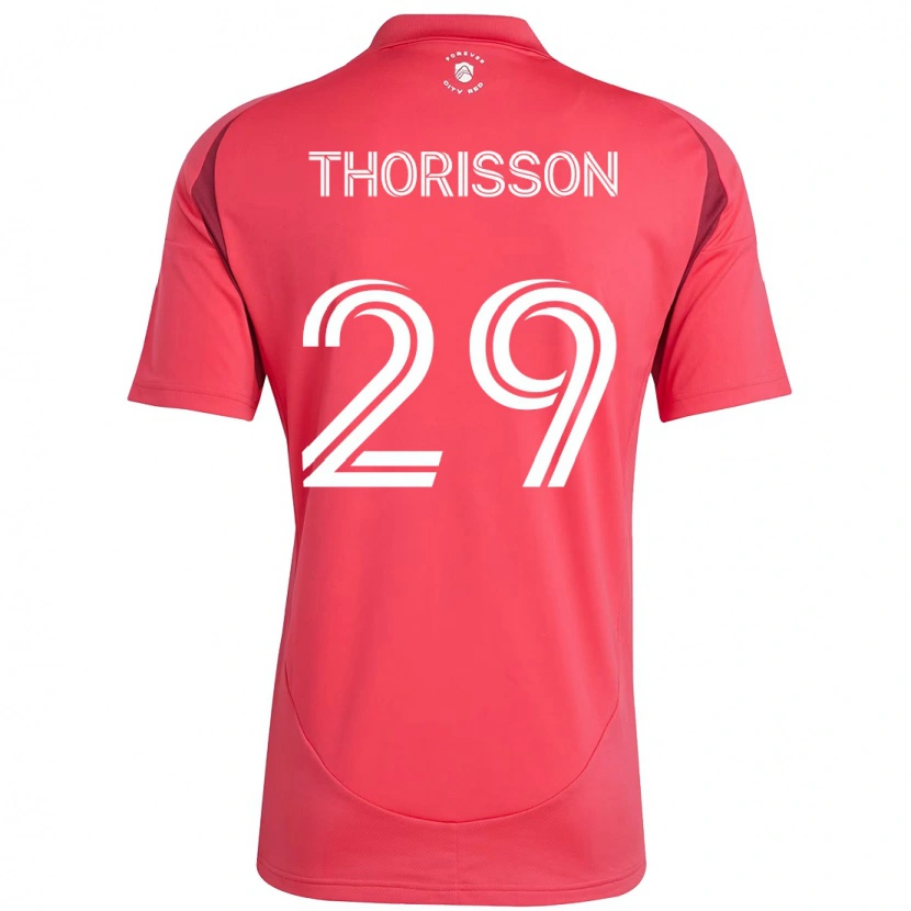 Danxen Kinder Nökkvi Thórisson #29 Weiß Magenta Heimtrikot Trikot 2025/26 T-Shirt Schweiz
