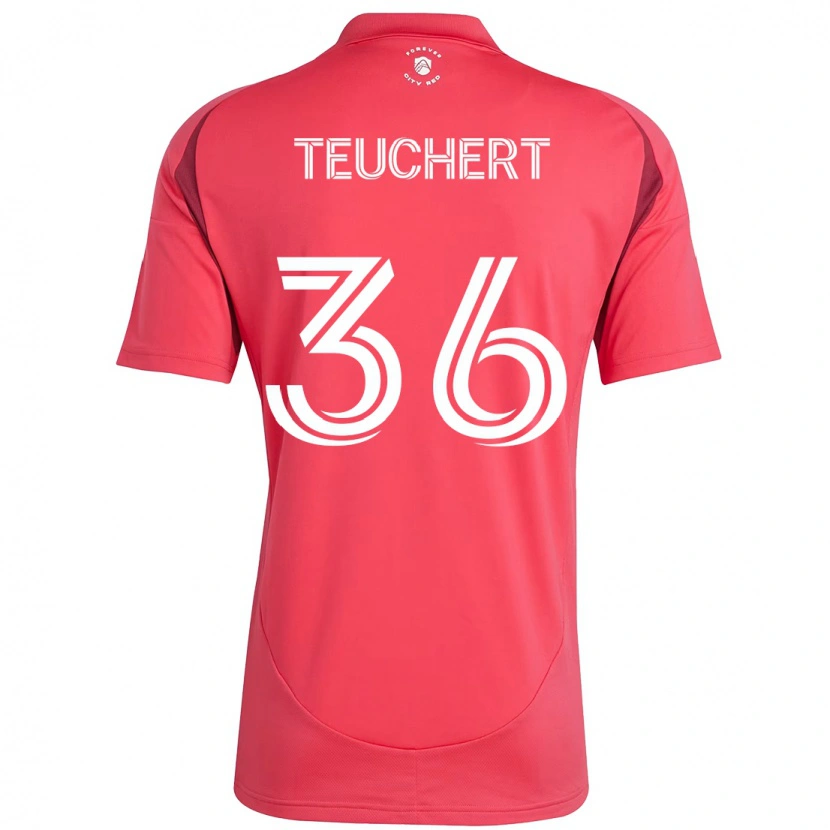 Danxen Kinder Cedric Teuchert #36 Weiß Magenta Heimtrikot Trikot 2025/26 T-Shirt Schweiz