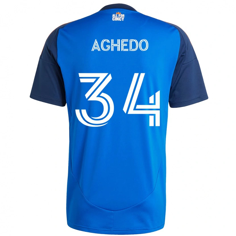 Danxen Kinder London Aghedo #34 Weiß Blau Orange Heimtrikot Trikot 2025/26 T-Shirt Schweiz