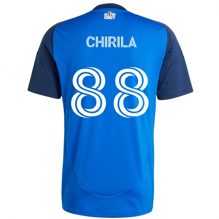 Danxen Kinder Andrei Chirilă #88 Weiß Blau Orange Heimtrikot Trikot 2025/26 T-Shirt Schweiz