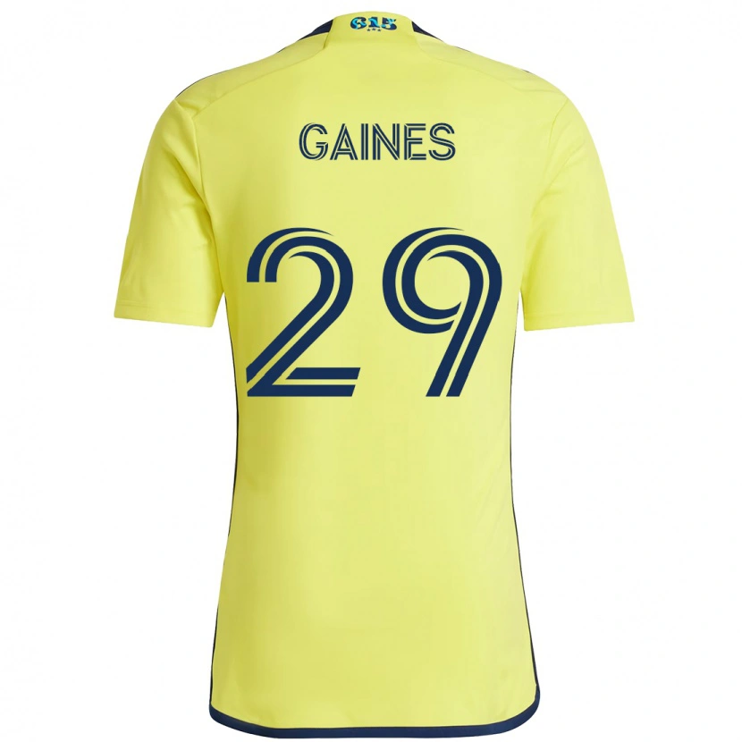 Danxen Kinder Julian Gaines #29 Gelb Marineblau Heimtrikot Trikot 2025/26 T-Shirt Schweiz