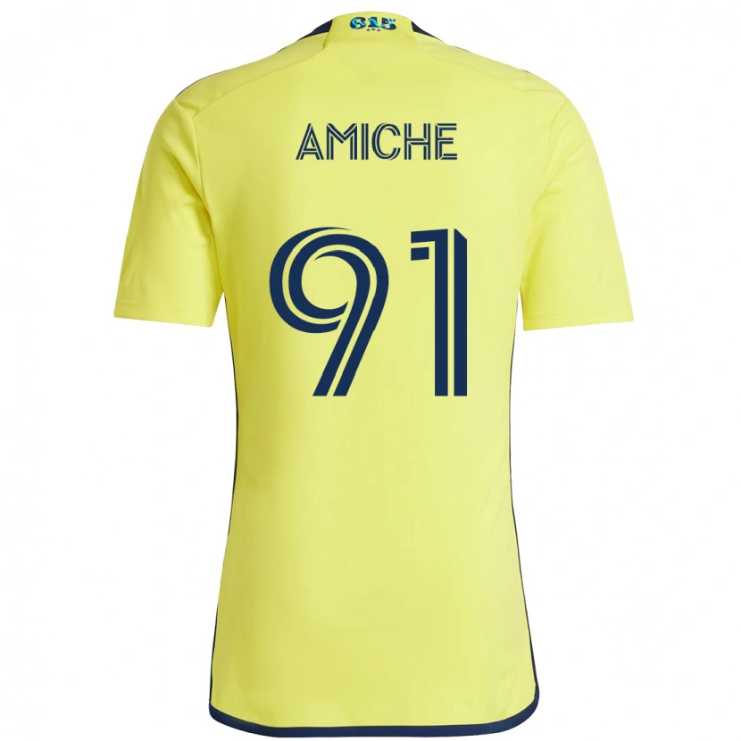Danxen Kinder Kemy Amiche #91 Gelb Marineblau Heimtrikot Trikot 2025/26 T-Shirt Schweiz
