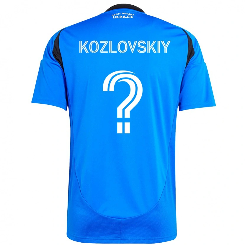 Danxen Kinder Sergei Kozlovskiy #0 Dunkelblau Schwarz Heimtrikot Trikot 2025/26 T-Shirt Schweiz