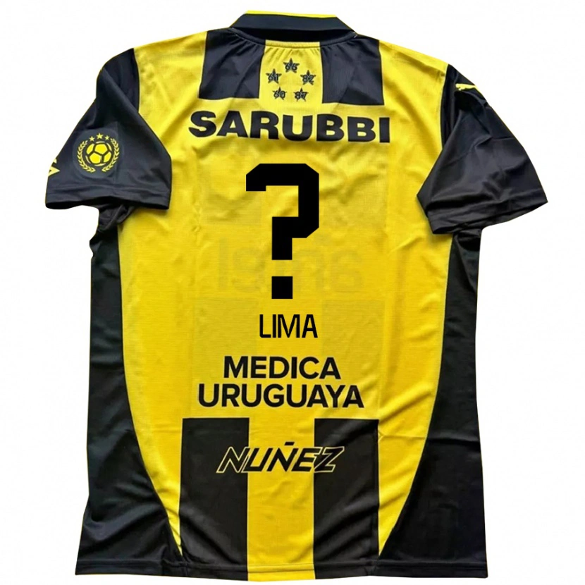 Danxen Kinder Jhonatan Lima #0 Schwarz Gelb Heimtrikot Trikot 2025/26 T-Shirt Schweiz