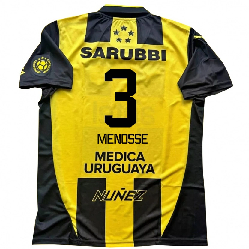 Danxen Kinder Hernán Menosse #3 Schwarz Gelb Heimtrikot Trikot 2025/26 T-Shirt Schweiz