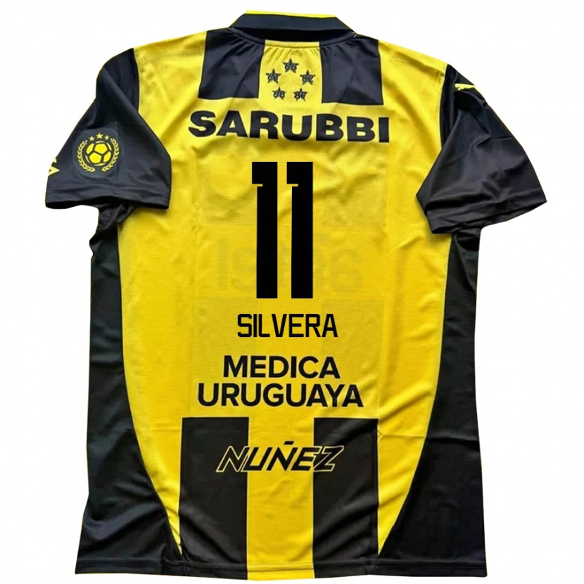 Danxen Kinder Maximiliano Silvera #11 Schwarz Gelb Heimtrikot Trikot 2025/26 T-Shirt Schweiz